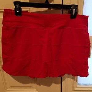 Lululemon Dark Red Pace Rival Skirt Skort 10 Tall 10T New with Tag